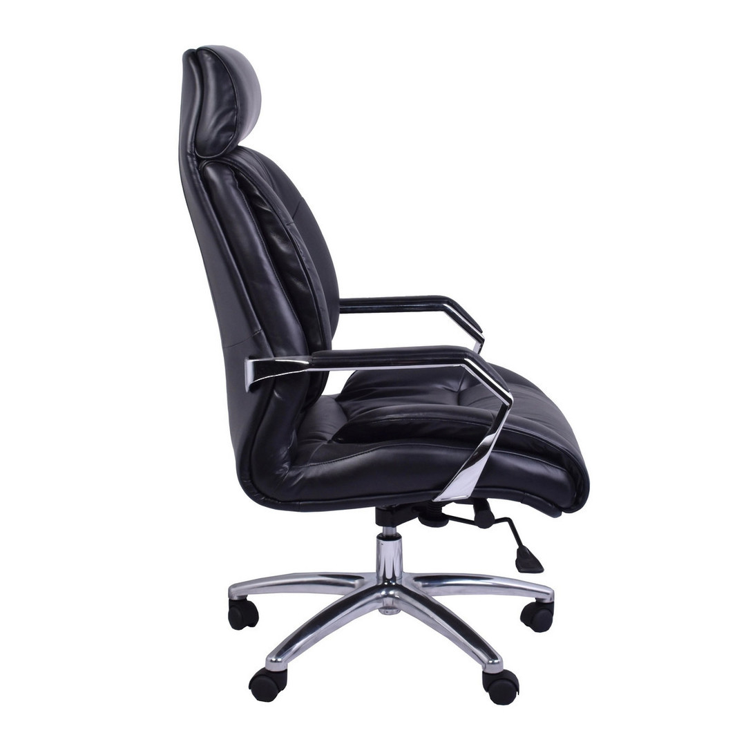  GM High Back Adjustable Leather Office Chair - Black image 1
